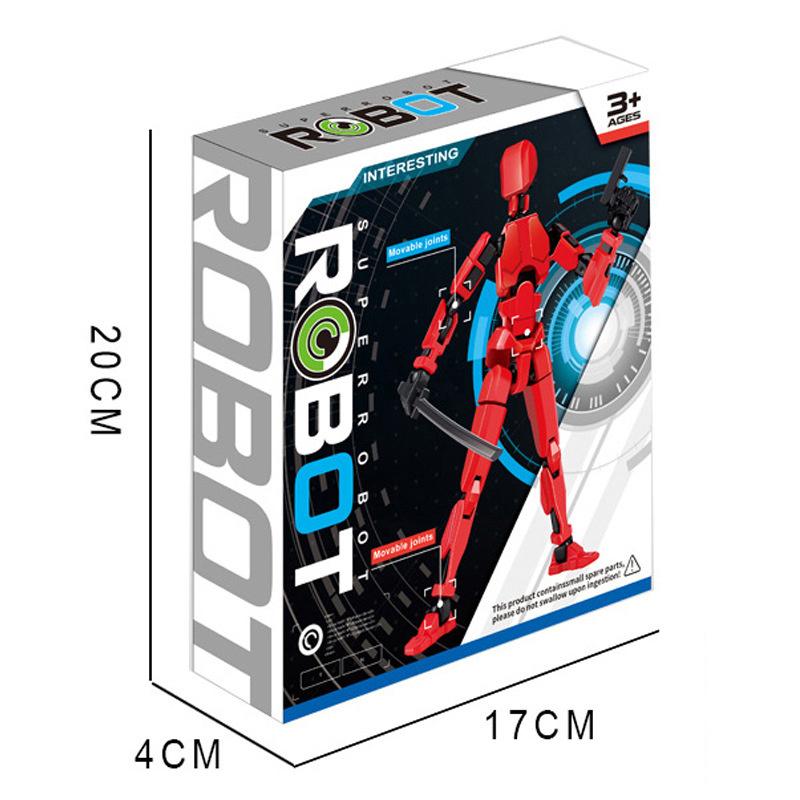 Sada akční figurky, obří meč Robot Akční figurka Robo 3D vytištěná 13 Akční figurka Fidget Toys kloubová, Sběratelé Desktop