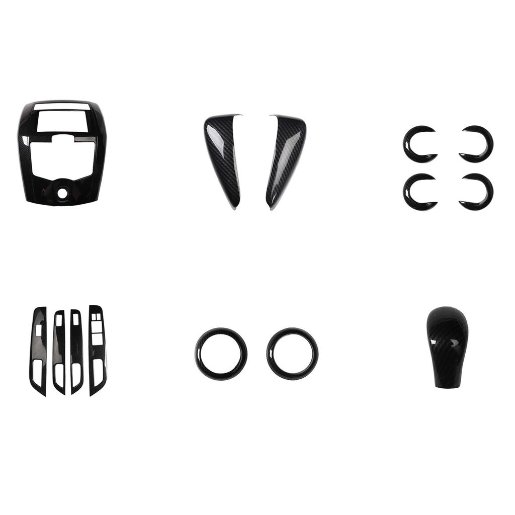 13-15 Livina Carbon Fiber & Peach Wood Interior Trim Stickers for Center Console