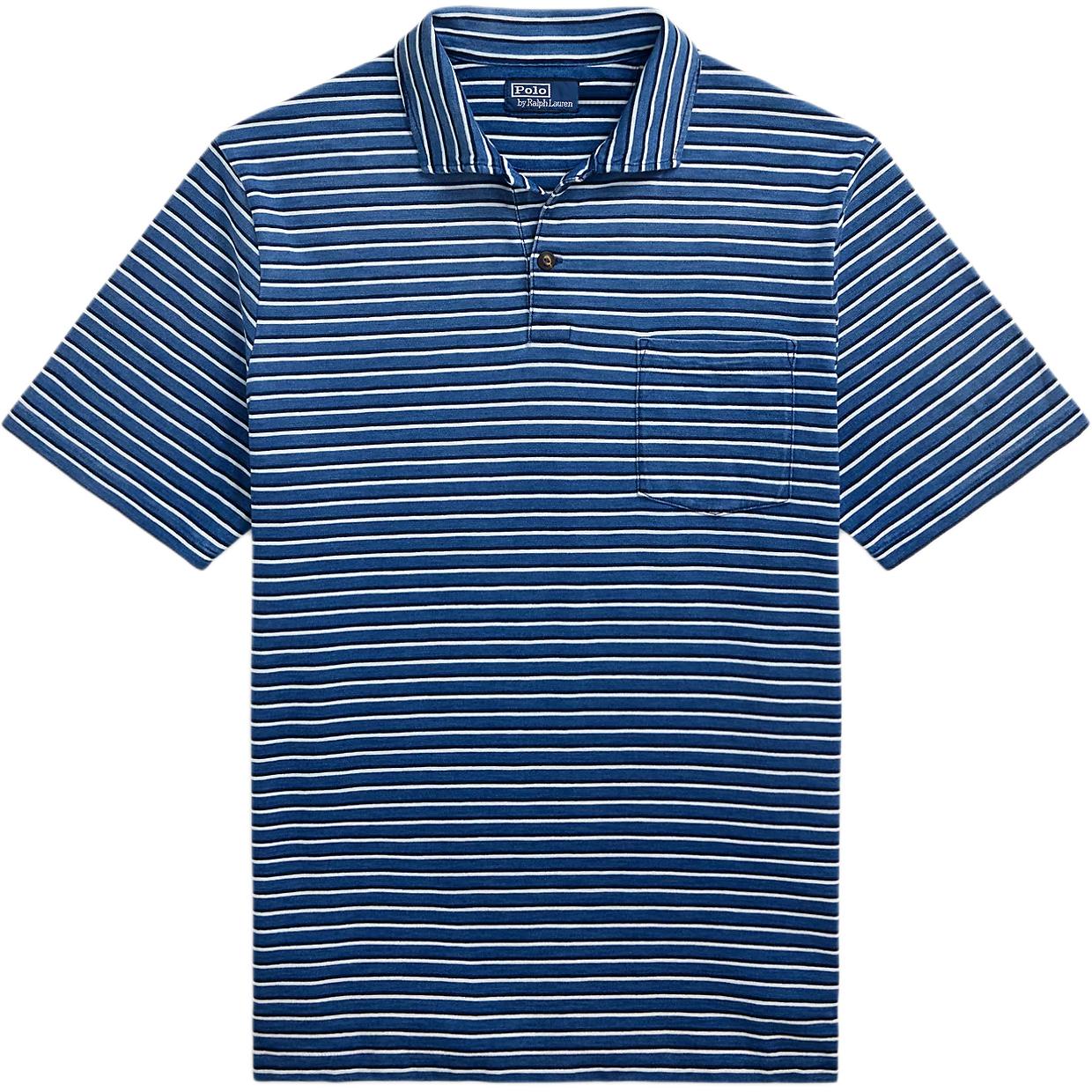 

Polo Ralph Lauren Классическая посадка Поло-рубашка пике в полоску Мужские топы Индиго 710964999-001 M