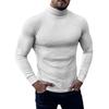 Muscleguys Mens Running T-shirts Autumn Thin Knitted Ribbed Roll Neck Jumper Sports Sweaters Strip Slim Fit Gym Fitness Pullover T Shirts