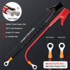 ELECTOP Upgraded 10AWG Battery Alligator Clips Booster Jumper Cable, Battery Charger Clamps To O Ring Terminal Harness Wire, Quick Disconnect/Connect