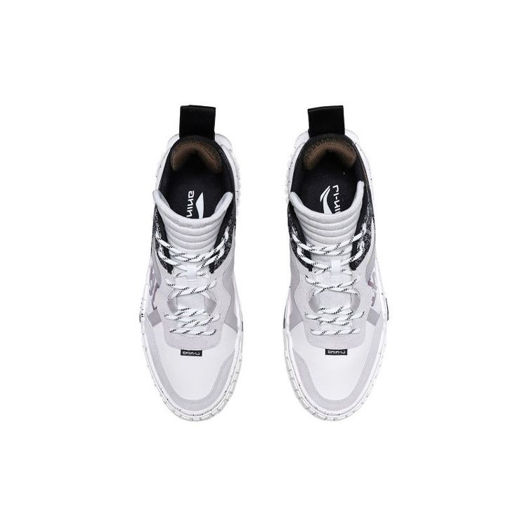 Li Ning 001 Unblock Classic Casual Low-Top Sneakers Men Sneakers White Black AGCQ199-5