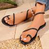 2025 New Ladies Shoes Open Toe Women's Sandals Slip-on Summer Beach Plus Size Light  Comfortable Flat Sandals Zapatos