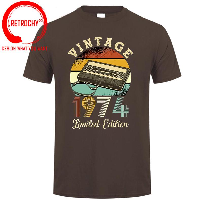 Retro Limited Edition Born In 1974 T Shirt Unisex Vintage 1974 Tshirt Cassette Tape Teeshirt Unisex Unisex Tshirt 70s Birthday Clothes