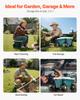 VEVOR Garden Scooter with Seat, 2 in 1 Rolling Garden Cart with Storage Bin, Supports up to 123kg, Outdoor Wagon with Handle