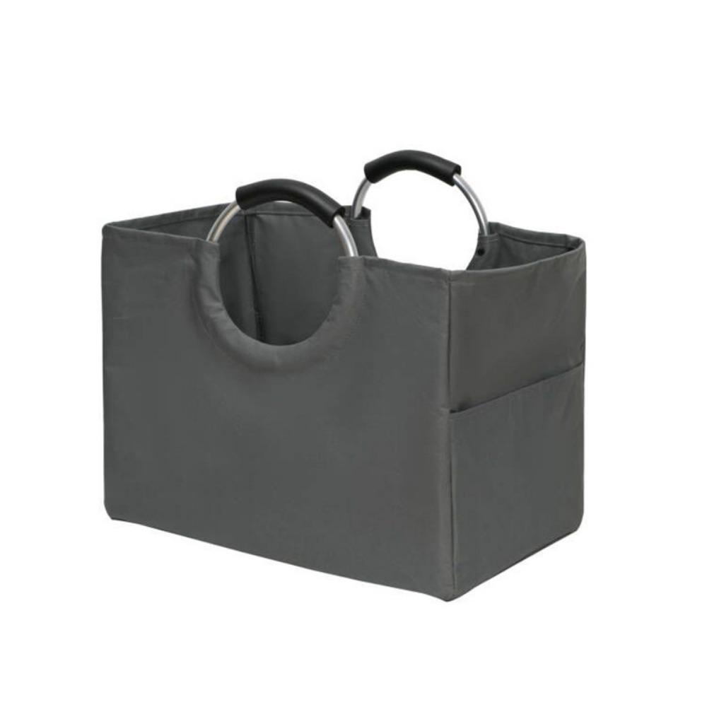 with Aluminum Handles Tote Bag Oxford Cloth Storage Brasket Heavy Thickened Storage Bag Beach серый
