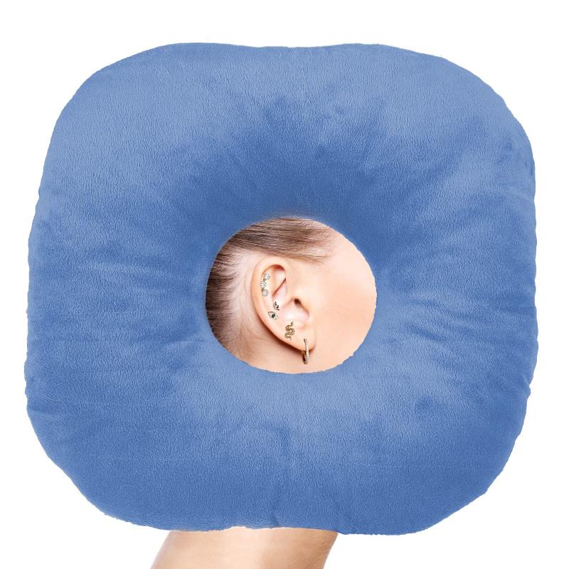 

Ear Piercing Pillow For Side Sleepers O Shaped Ear Guards Pillow With Ear Hole For Home Travel For Pain Ear Pressure Sores as the picture