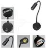 3W Flexible Hose Lamp Bedroom Bedside LED Wall Hotel Reading Adjustable Light