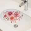 Painted Blooming Flowers, Bathroom, Home Decoration Wall Stickers