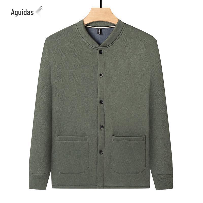 Herren Winter-Cardigan mit Plüschfutter für Mittelalte und Ältere