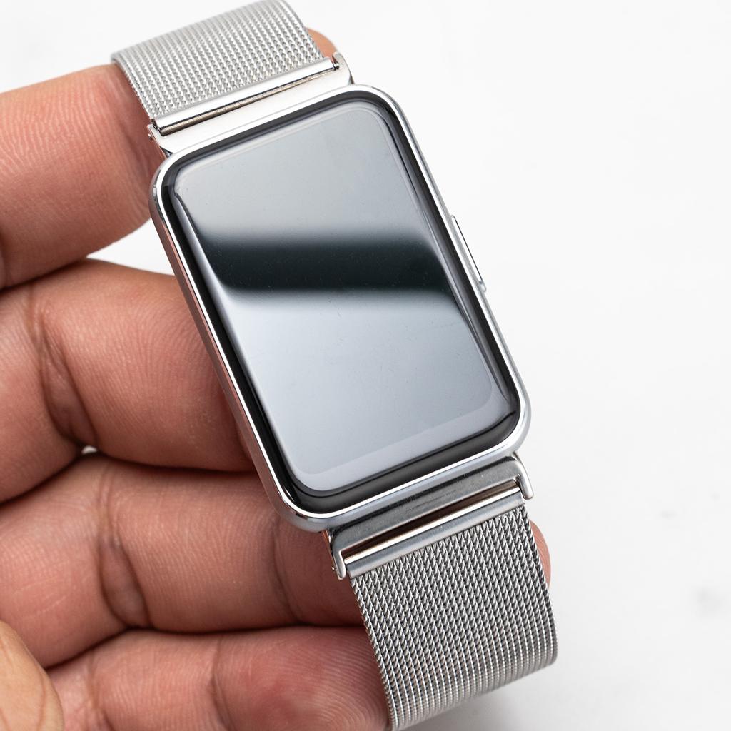 Stainless Steel Strap for Samsung Galaxy Watch Fit 3 Metal Band Mesh Wristband for Galaxy Fit 3 Smartwatch Replacement Bracelet