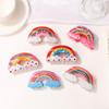 Dreamy Rainbow Cloud Shark Hair Clip – Sweet Metal Spring Claw for Women