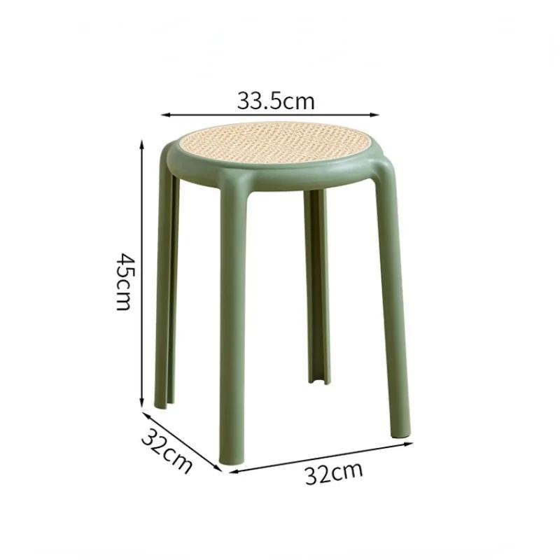 Scaun din ratan imitație nordică din plastic, creativ, pentru sufragerie, scaun rotund pentru bucătărie, scaune de sufragerie, mobilier personalizat