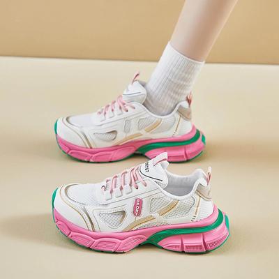 Zapatillas Deportivas de Suela Gruesa Nuevas 2024 Casual Otoño Malla Transpirable Zapatos de Mujer de Suela Gruesa Zapatillas para Correr Tenis Zapatos Mujer