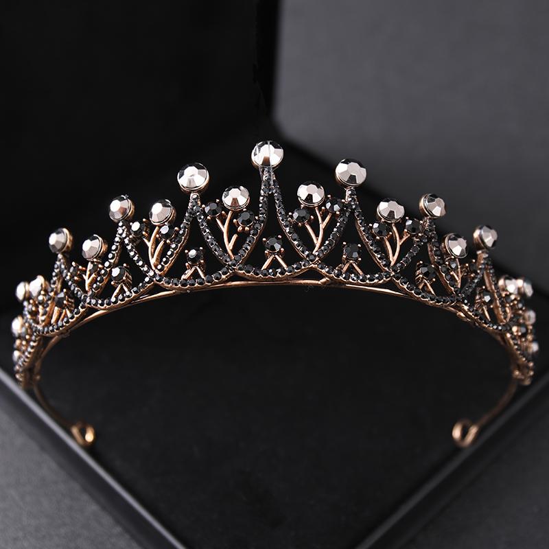 Baroque Vintage Crystal Rhinestone Tiaras And Crowns Diadems Headbands For Women Bride Wedding Hair Accessories Jewelry Band