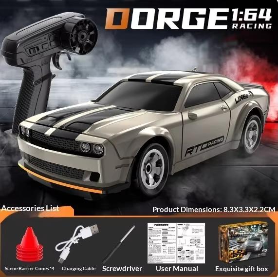 New 1:64 Mini Desktop Simulation Rc High-Speed Remote Control Car 2.4g Pocket Four-Wheel Drive Drift Remote Control Toy Boy Gift