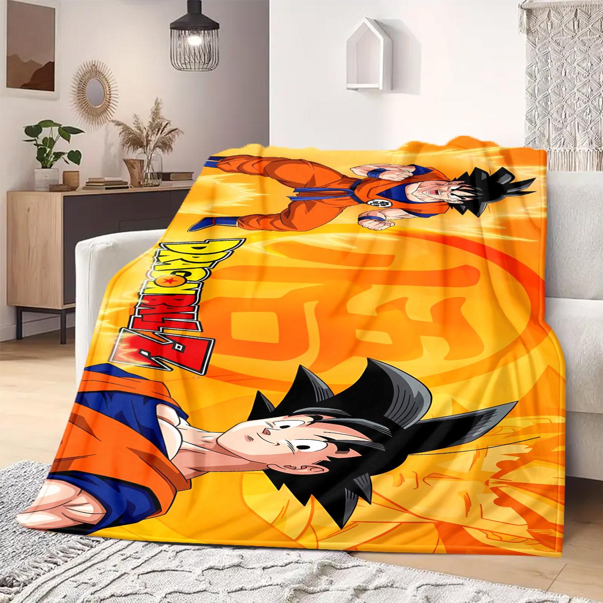 

Son Goku Print Blanket Warm Comfortable Flannel Blanket Suitable for Bedrooms,Sofas, Beds,Chairs,Travel -QIAO132 75x90cm