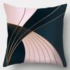 45x45 Simple Abstract Pink Line Leaf Printed Polyester Cushion Cover for Home Living Room Sofa Chair Decorative Pillowcase
