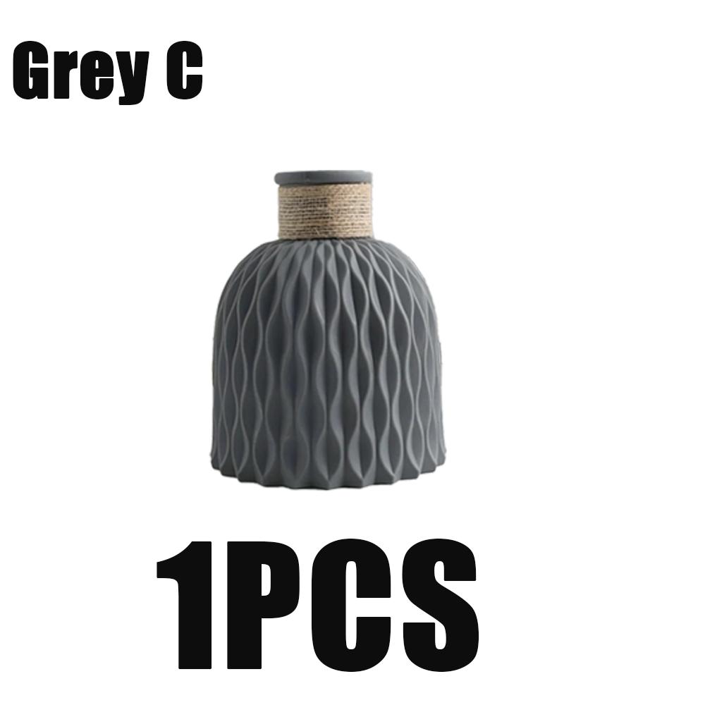 1pcs Modern Flower Vase Plastic Creative Flower Pot Arrangement Container Kitchen Living Bedroom Home Decoration Ornament