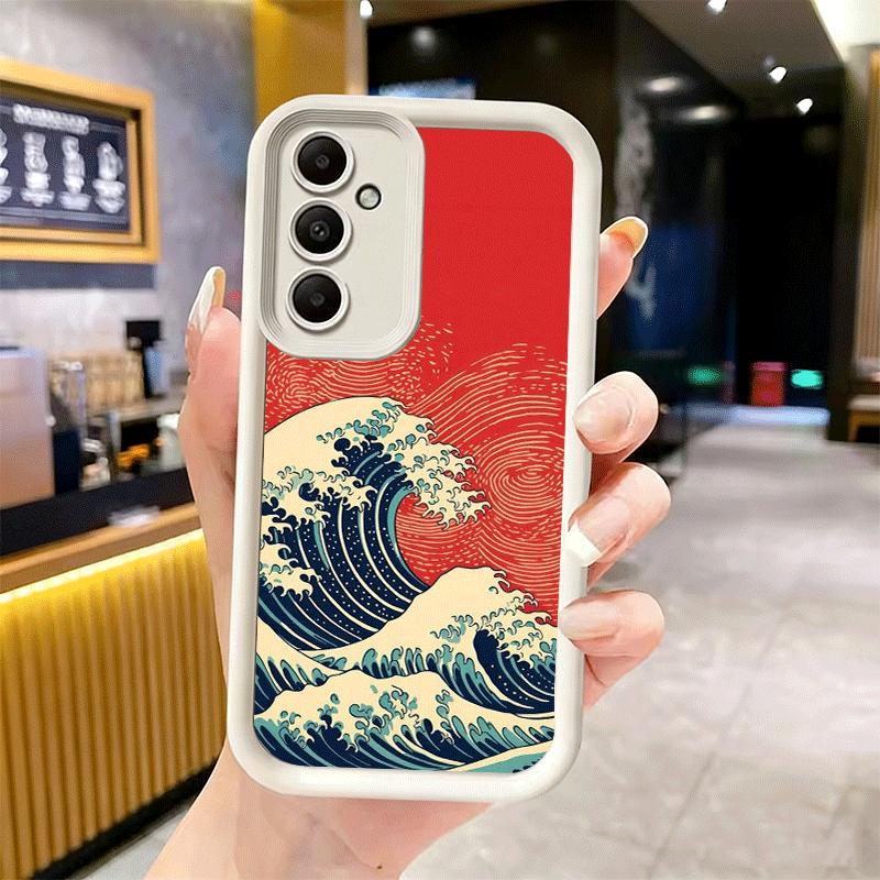 Japanese Wave Kanagawa Surfing Soft Phone Case for Samsung Galaxy S26 Ultra S25 Edge S24 S23 S22 Plus S21 S20 FE 5G Shell Silico