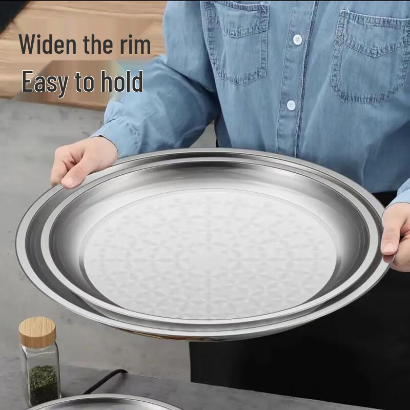 Wuhe Verdickte Edelstahl Flache Runde Platte