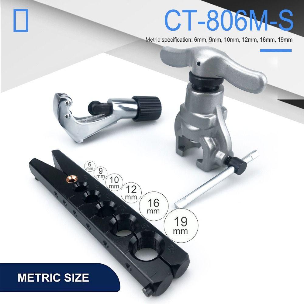 6-Hole Design Eccentric Tube Expander Single Clamp Plate Heavy Duty Copper Pipe Flaring Tool Manual Operation