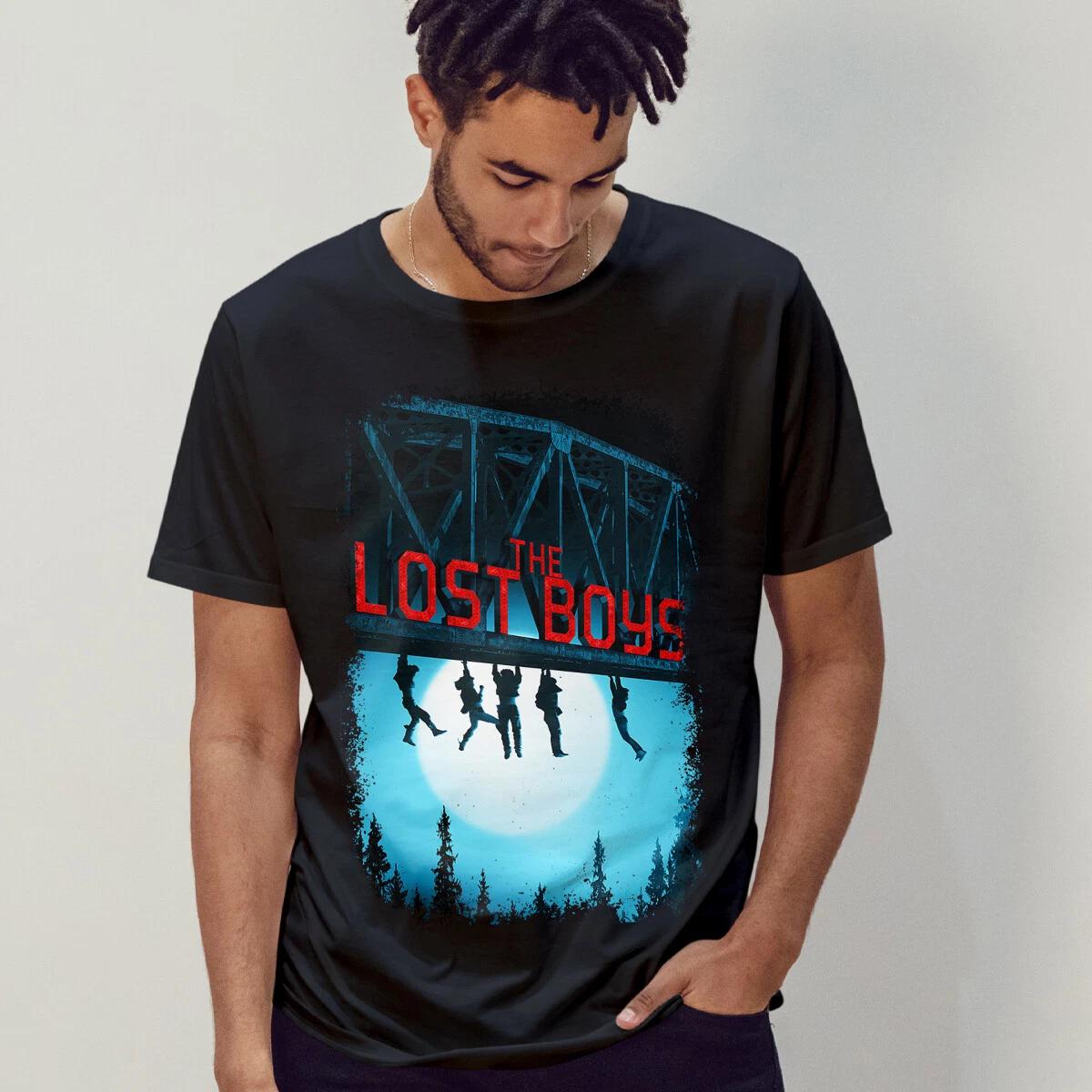 ZX 2026 New Years The Lost Boys 1987 Movie Poster Inspired Tshirt Retro 80s Tee Unisex Mens Round Neck Short sleeved Tshirt 4XL