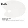 Paint Mixing Board Oval Palette with Thumb Hole, Portable Artist Plastic Painting Tray for Acrylic Oil Watercolor