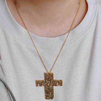 Personnalité Tendance Mode Pendentif Croix Collier Creux Populaire Personnalité Hip Hop Collier Homme Et Femme Sangle Superposée