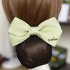 Korean Style Bow Flower Hair Net Bun Clip for Professional Work - HF315