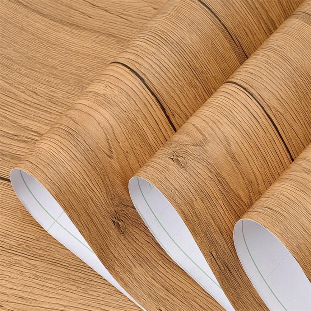 80Cm Vinyl Water-Repellent Wood Grain 3D Decals For Wardrobe Cupboard Table Closet Furniture Pvc Self Adhesive Wall Cover Home Decor