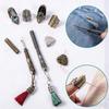 Retro Metal Seam Ripper With Magnetic Needle Threader And Thimble Finger Cover For Sewing Clothing Repair and Tailoring