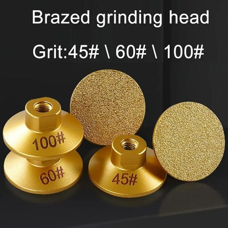 M10  Diamond Brazed Flat Grinding Head 2 Inch 50mm Abrasive Polishing Pad Marble Quartz Granite Cobblestone Grind Sharp Tool