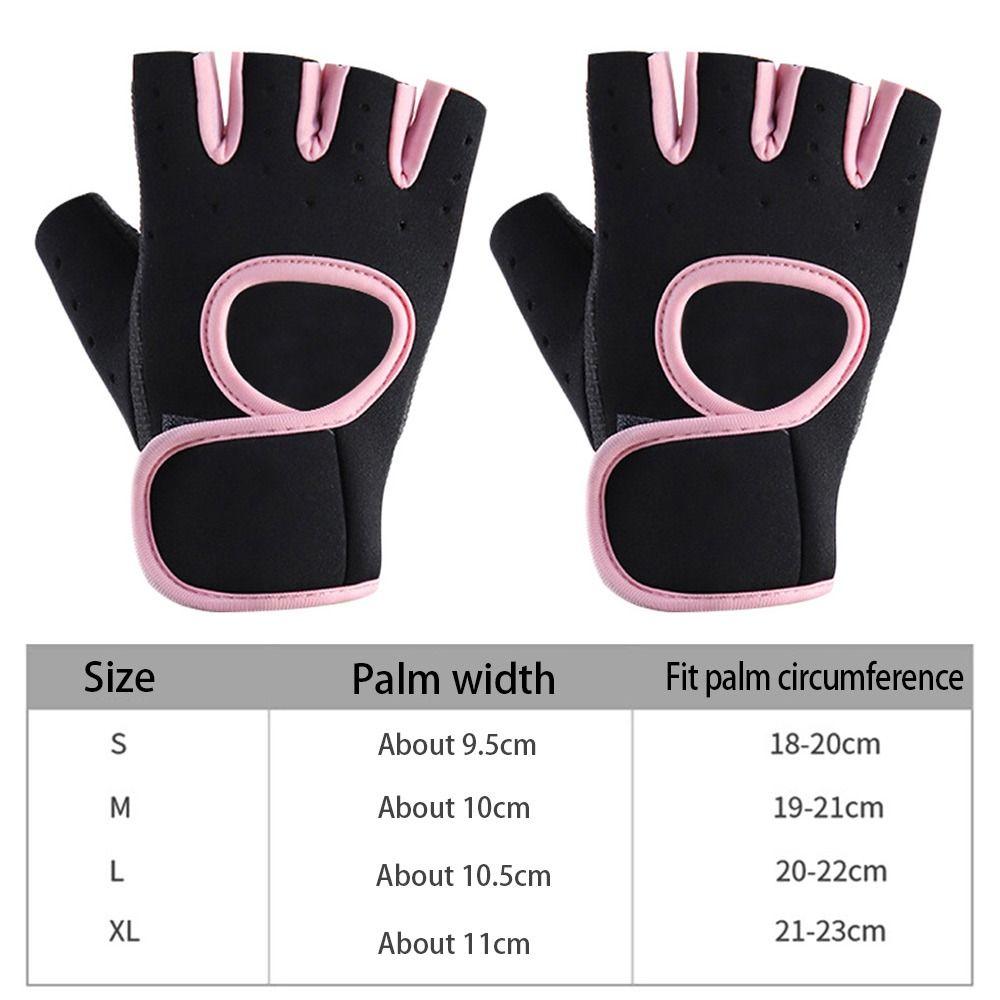 Hollow Back Fitness Gloves Breathable Fitness Gym Mittens Half Finger  Women Men