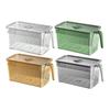 Refrigerator Organizer Bin with Draining Tray for Cabinet Drawer Pantry