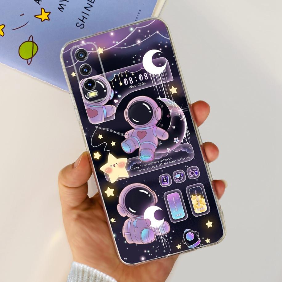 For Vivo Y11s Y12s Case V2028 V2026 V2033 Popular Flower Clear Silicon Back Cover For Vivo Y20 Y20i Y20s V2029 V2027 V2032 Funda