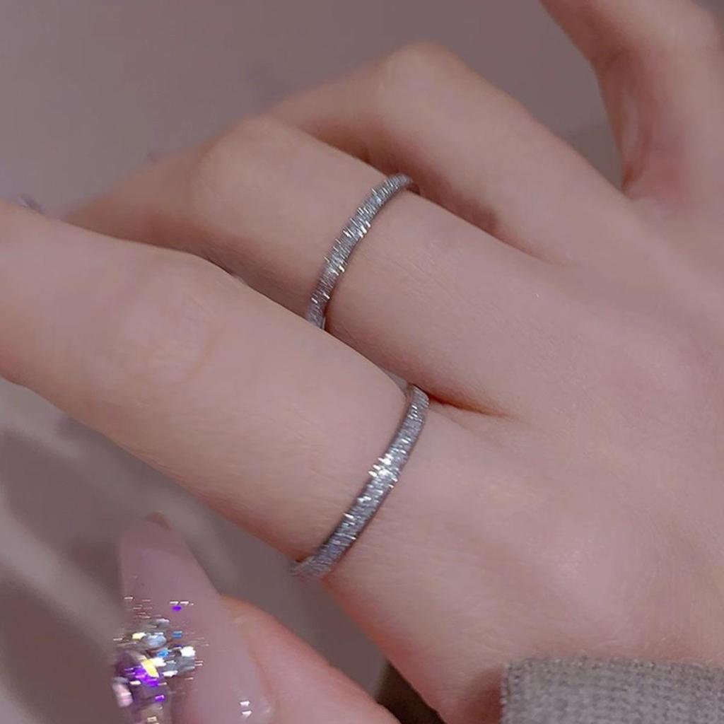 Rose Gold Korean-Style Frosted Titanium Steel Couple Rings