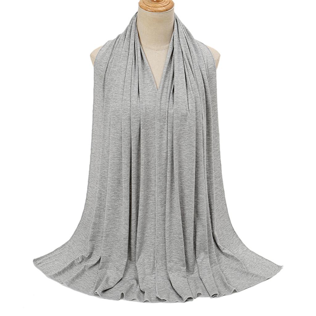 Premium Modal Cotton Jersey Hijab Scarf Muslim Long Shawl Women Plain Soft Turban Tie Head Wraps Africa Female Headband 170X60Cm
