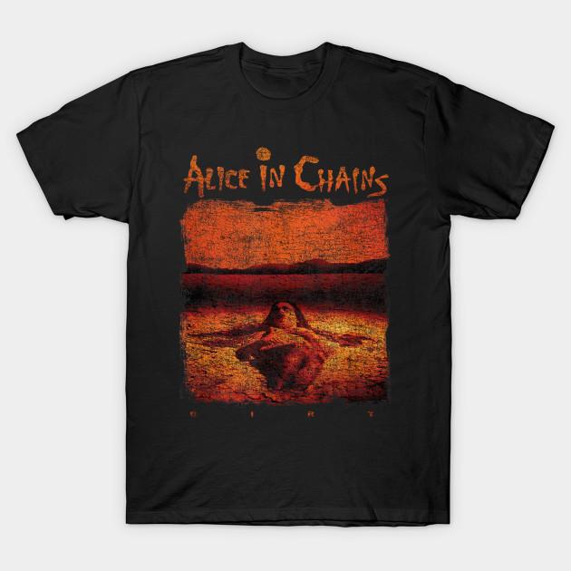 

Men Black Print T-shirt Alice In Chains No-Cut Transfer Paper Print Cotton Tshirt M чорний
