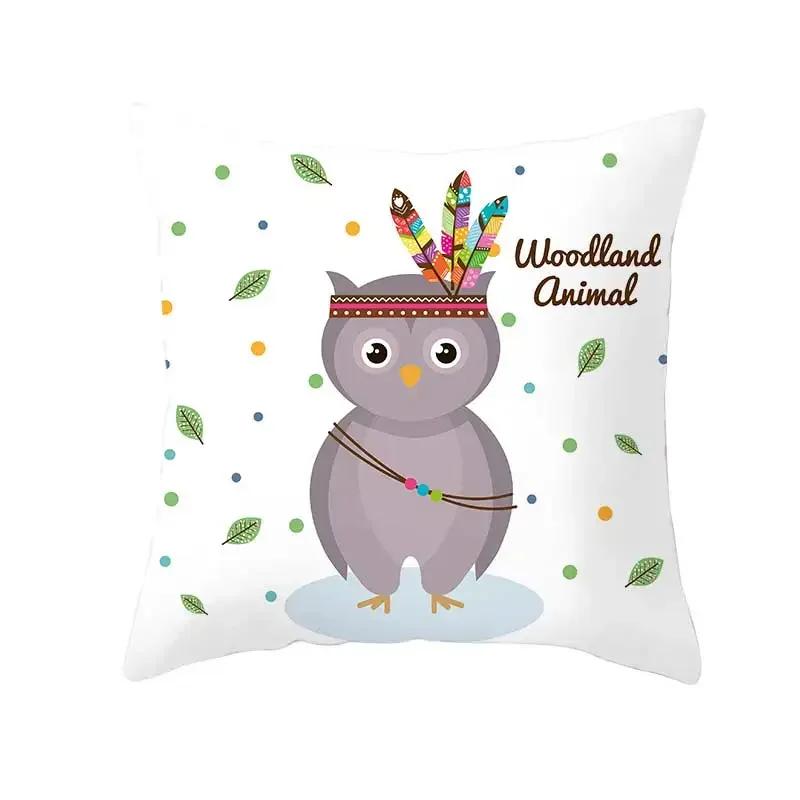 Funny Cute Animal Cushion Cover Cartoon Creative African Tribe Fox Pillow Case For Sofa Home Textile Pillow Covers Pillowcase