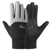 Men's & Women's Warm Waterproof Touchscreen Cycling & Ski Gloves - Fleece-Lined, Non-Slip, Color Block Design for Autumn & Winter Outdoors