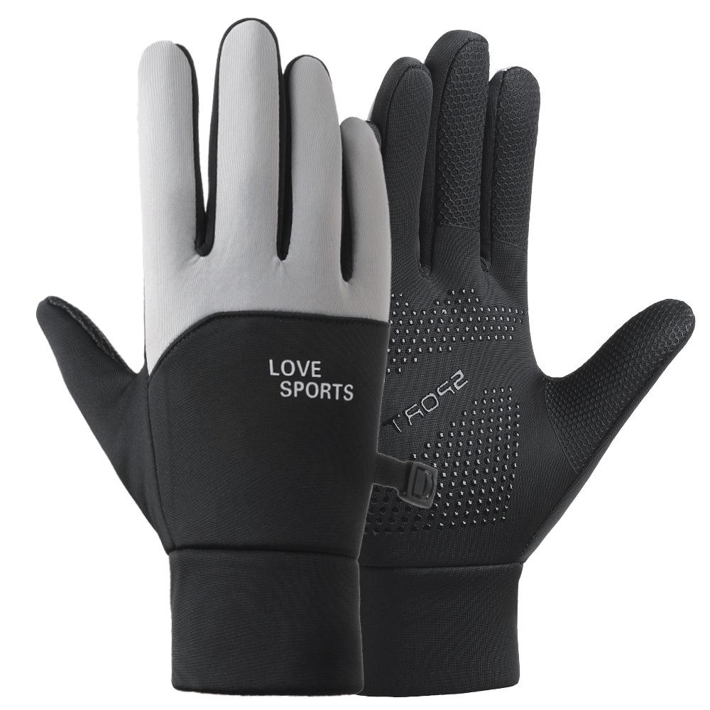 

Men s & Women s Warm Waterproof Touchscreen Cycling & Ski Gloves - Fleece-Lined, Non-Slip, Color Block Design for Autumn & Winter Outdoors One Size