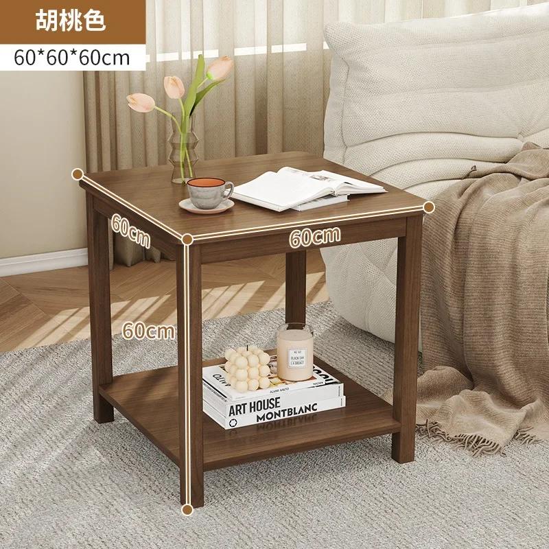Simple Living Room Sofa Side Table Balcony Corner Coffee Table Small Square Bedside Side Living Room Tables Cabinet Furniture