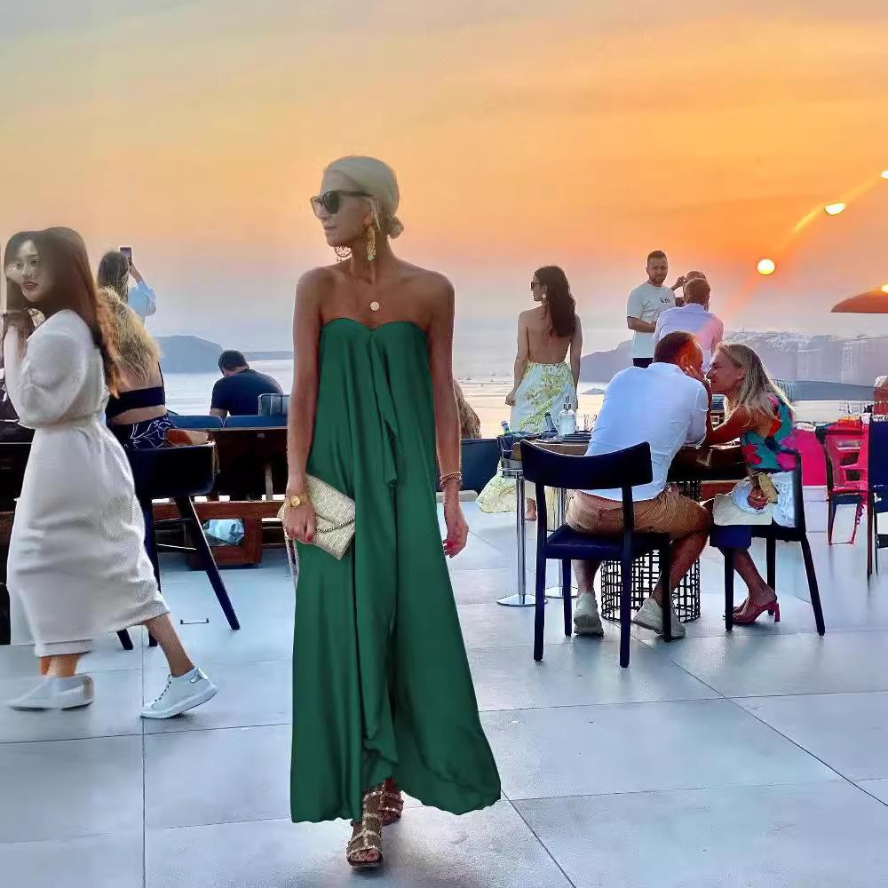 2025OL Temperament Damenbekleidung Collage Brustwickel Partykleid Kleid