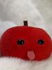 Abstract Green Red Apple Plush Keychain Funny Creative Pendant High Beauty Gift Backpack Car Keys Plush Pendant Friends Gift