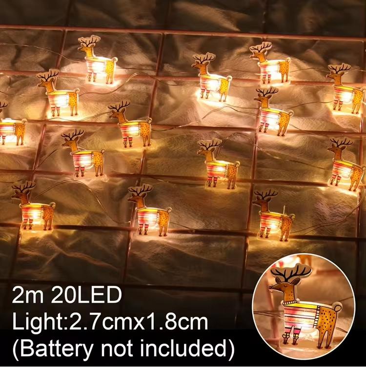 Santa Claus LED Light String Merry Christmas Decoration For Home 2025 Cristmas Ornament Xmas Navidad Natal Gifts New Year 2025