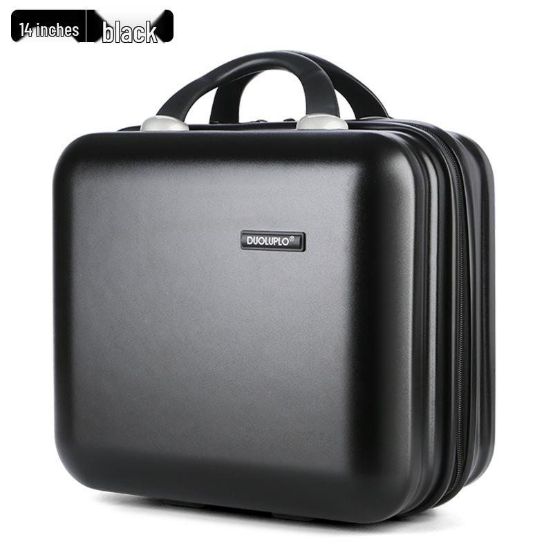 Compact Fashion Handbag: Multifunctional Makeup Case and Portable Carry-on Zipper Suitcase.