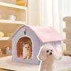 Căsuță pliabilă pentru animale de companie, potrivită pentru câini foarte mici și pisici de talie mică spre medie, detașabilă și lavabilă, casă pentru pisici, peșteră pentru căței, canapea