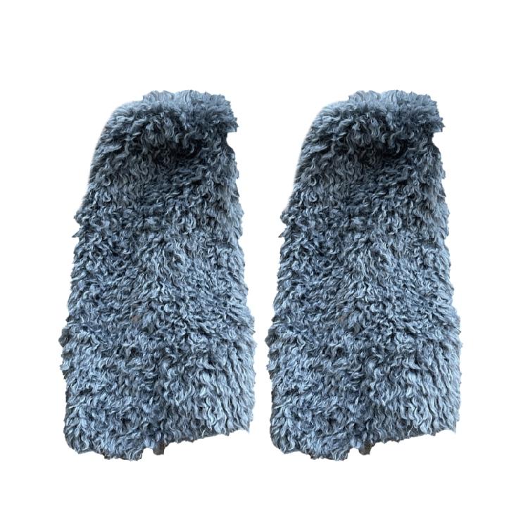 Women Vintage Warm Curly Furry Solid Color Leg Warmers Leg Covers Aesthetic Fuzzy Plush Boot Cuffs Socks for Winter Days