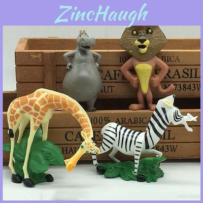 Decorate With Madagascar Movie Action Figures Character-like Dolls For Ornament Safe Pvc Material